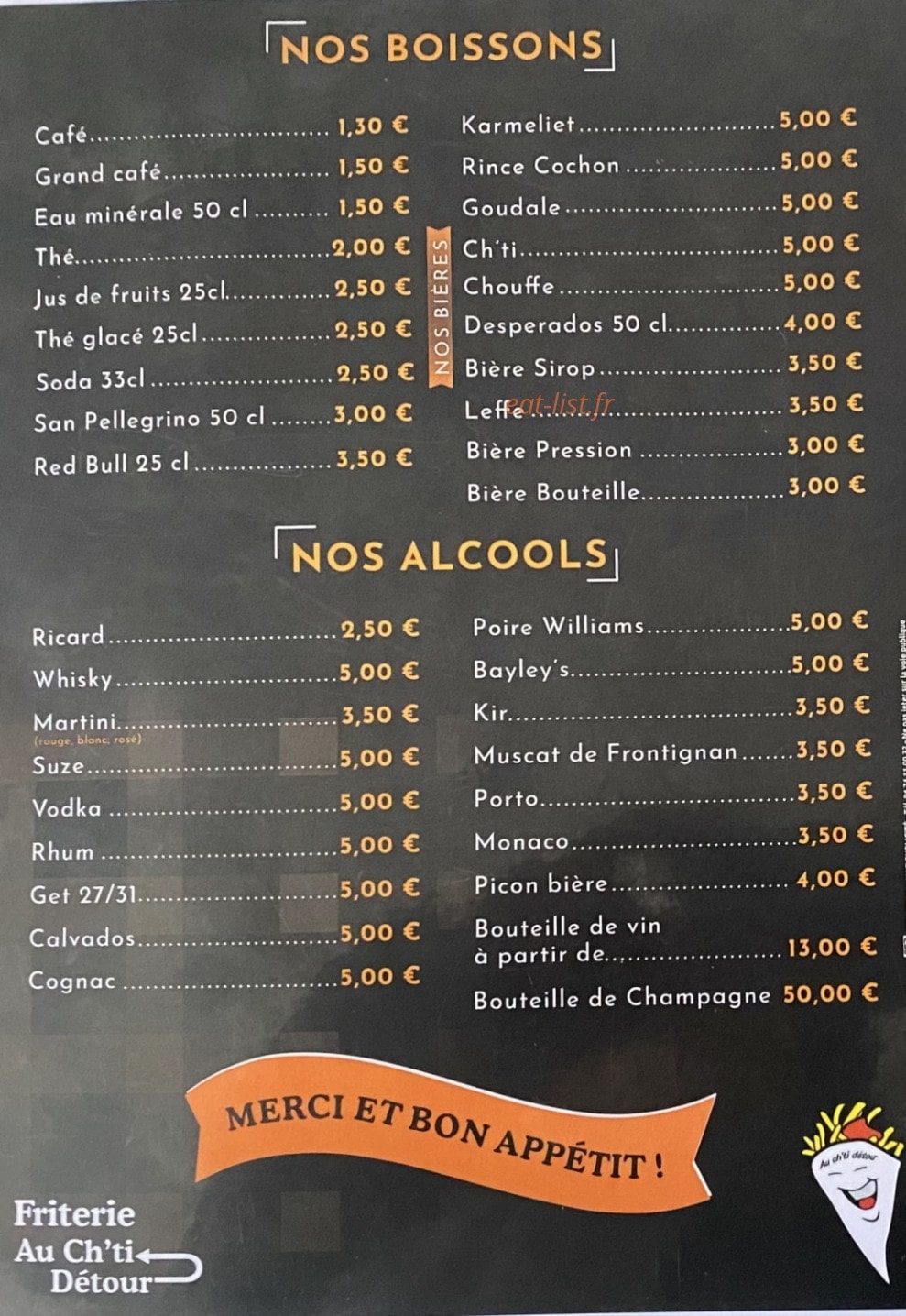 Au Ch’ti Détour — carte page 4