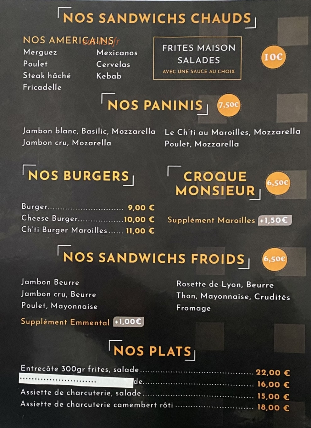 Au Ch’ti Détour — carte page 3