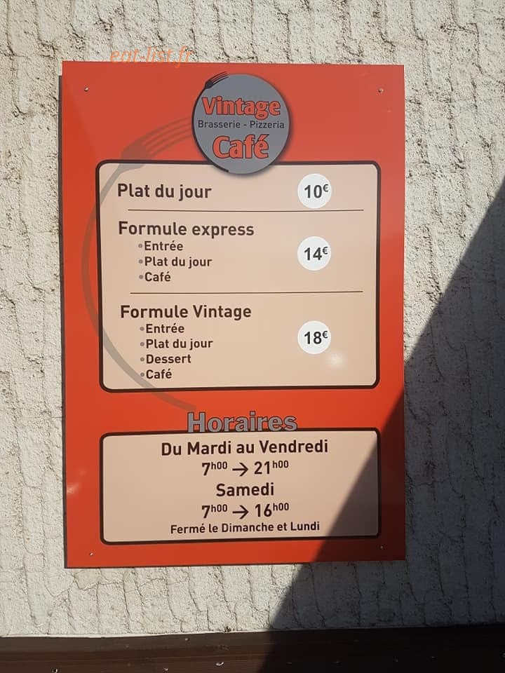 Le vintage café — carte page 1