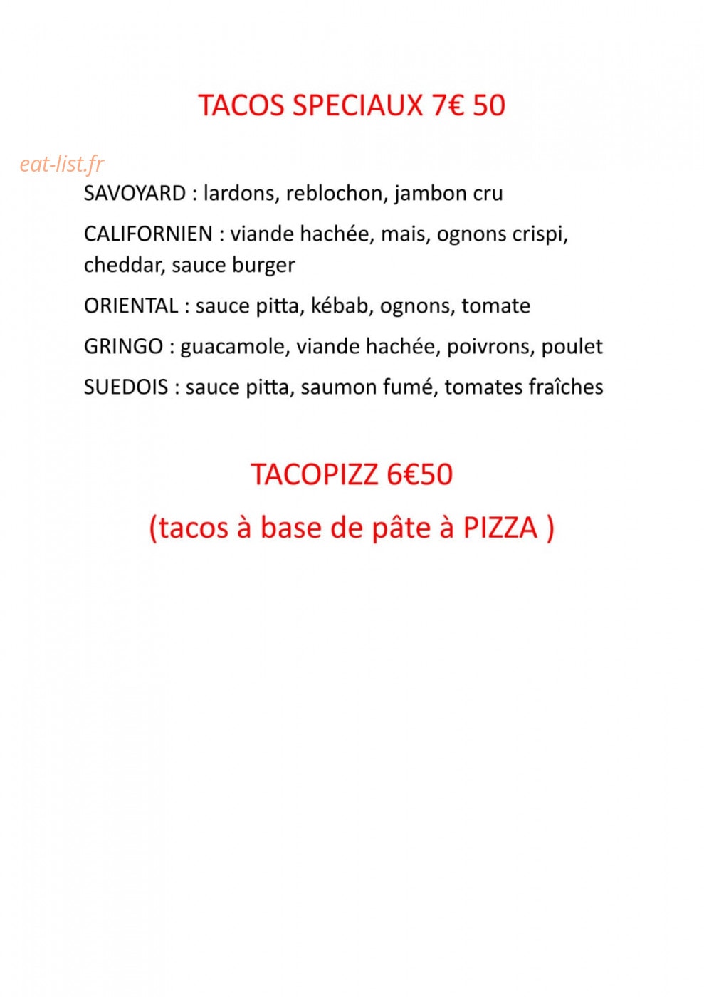 Pizza Chenillarde — carte page 5