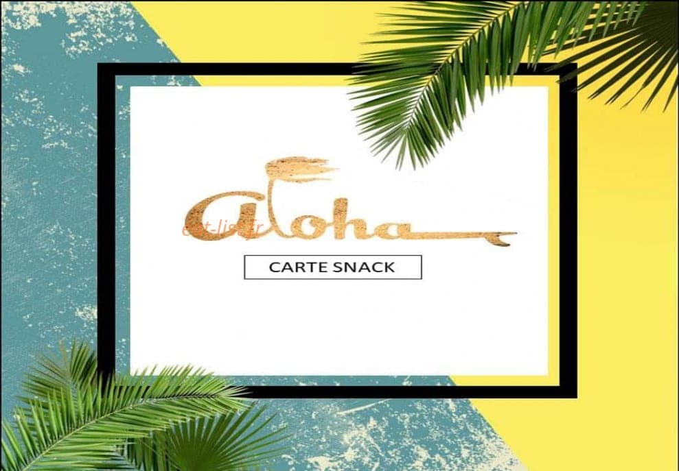 Aloha Tiki-food — carte page 1