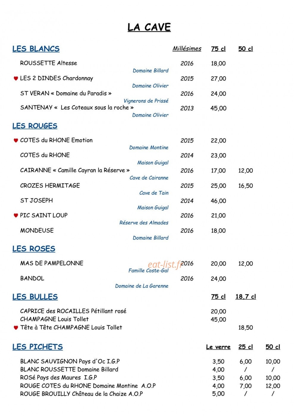 La Bel Excuse — carte page 6