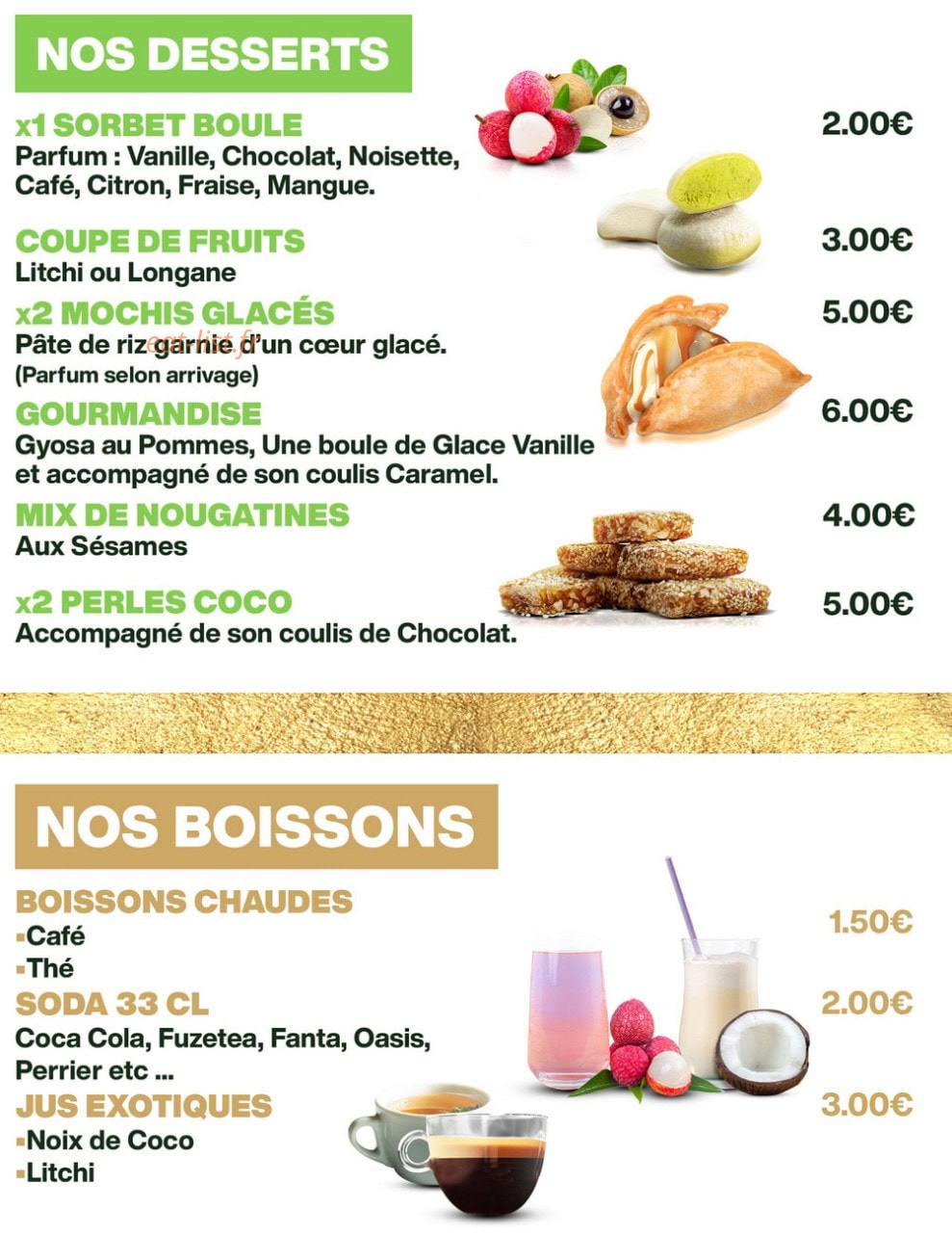 Asian Tapas — carte page 4