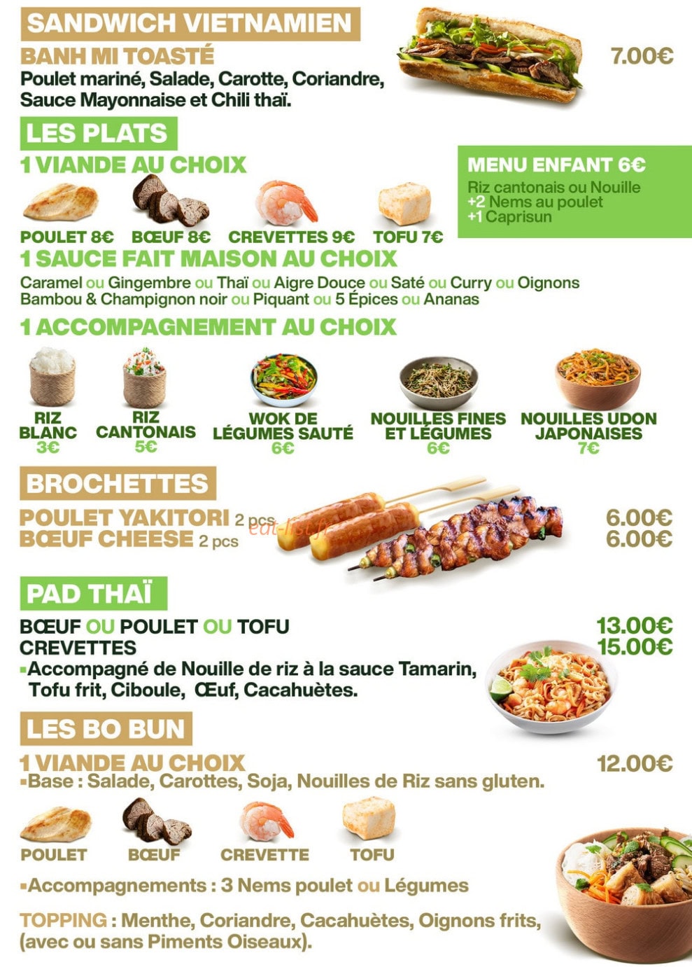 Asian Tapas — carte page 3