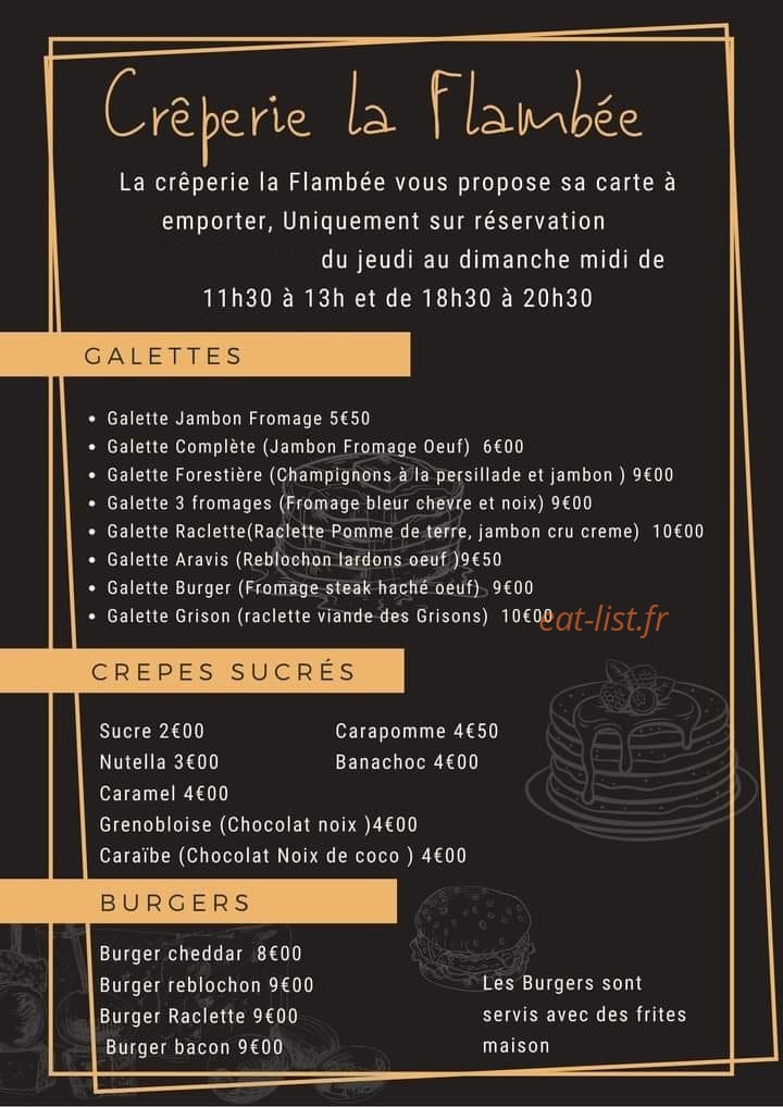 La Flambée — carte page 1