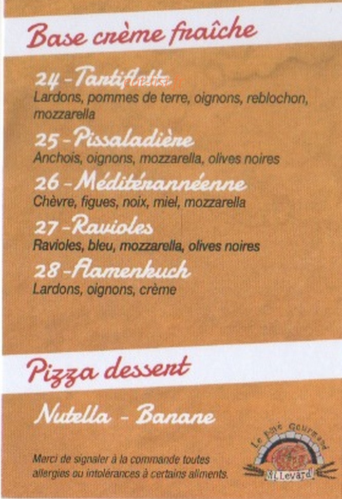 La Pizza Gourmande — carte page 4