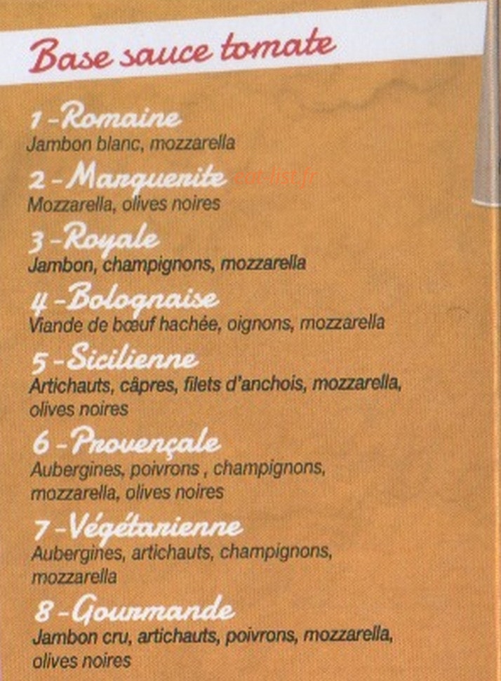La Pizza Gourmande — carte page 2
