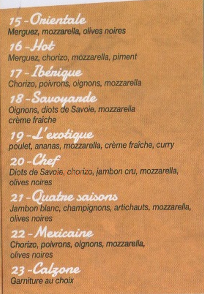 La Pizza Gourmande — carte page 3