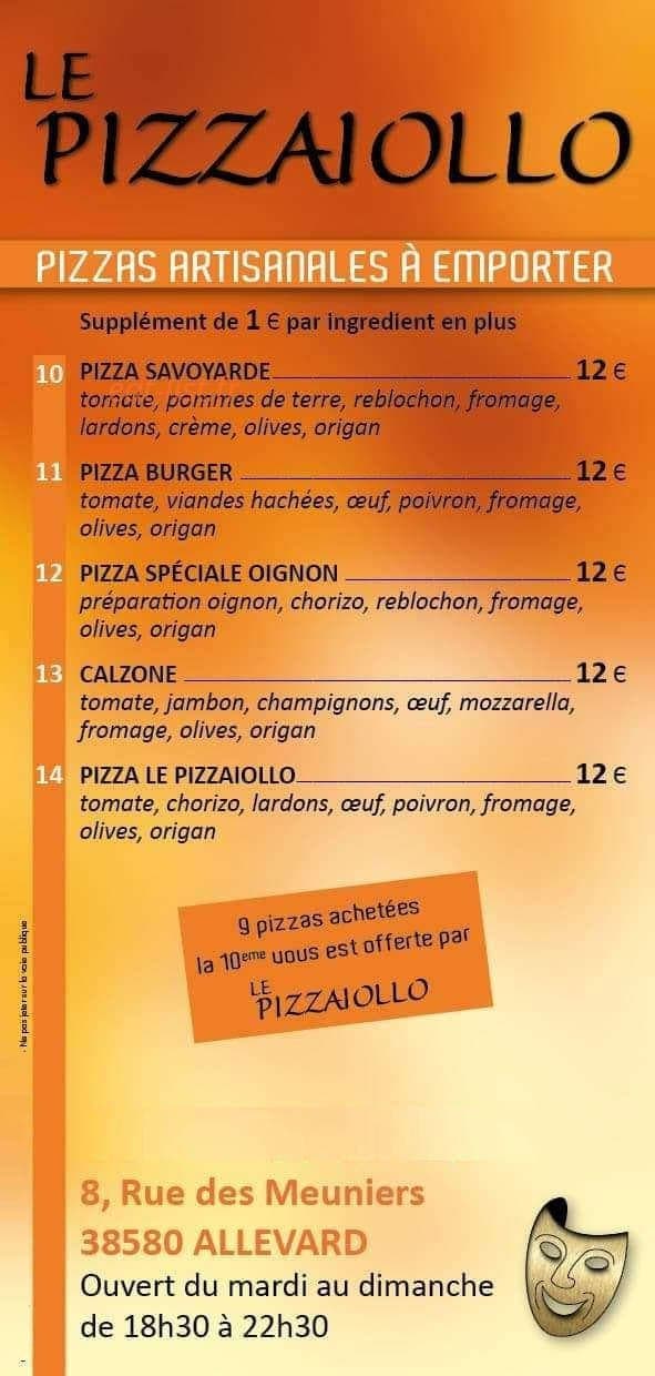 Le Pizzaiollo — carte page 2