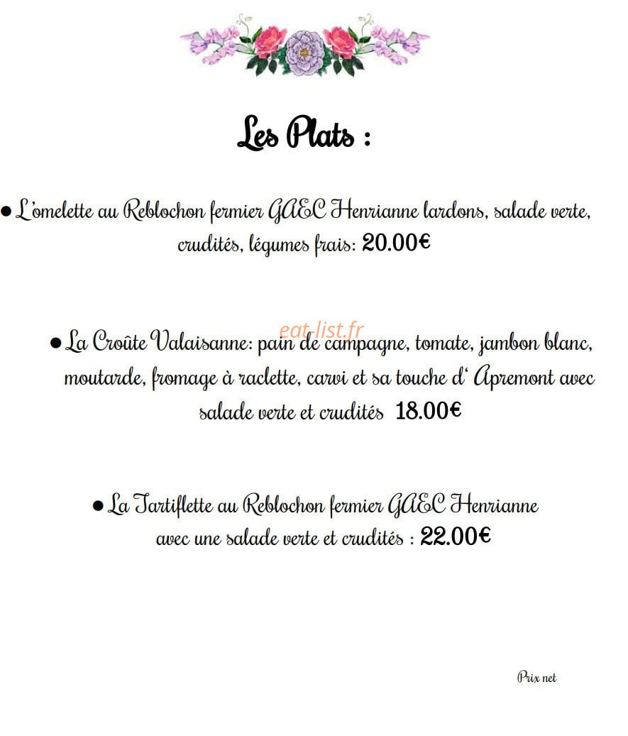 Auberge Nemoz — carte page 8