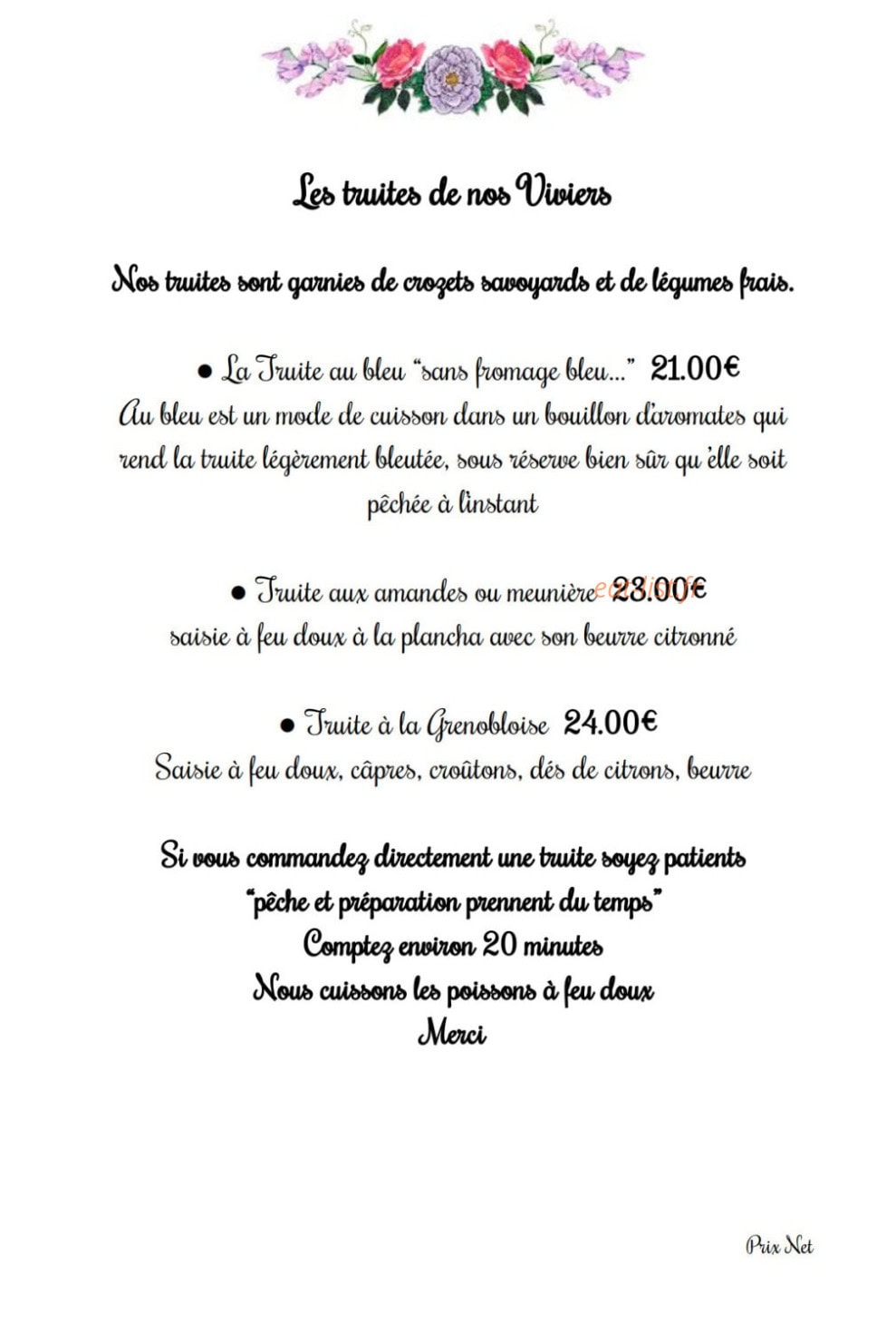 Auberge Nemoz — carte page 4