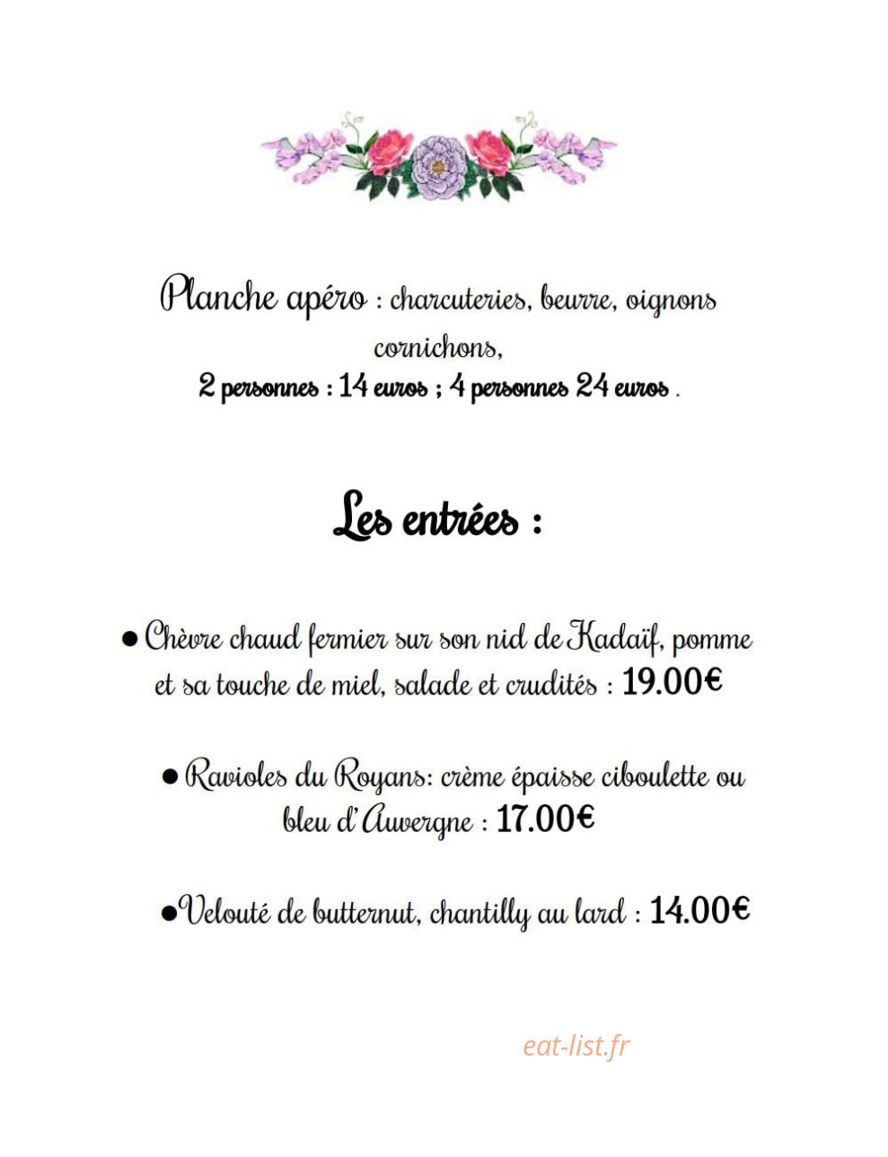 Auberge Nemoz — carte page 5