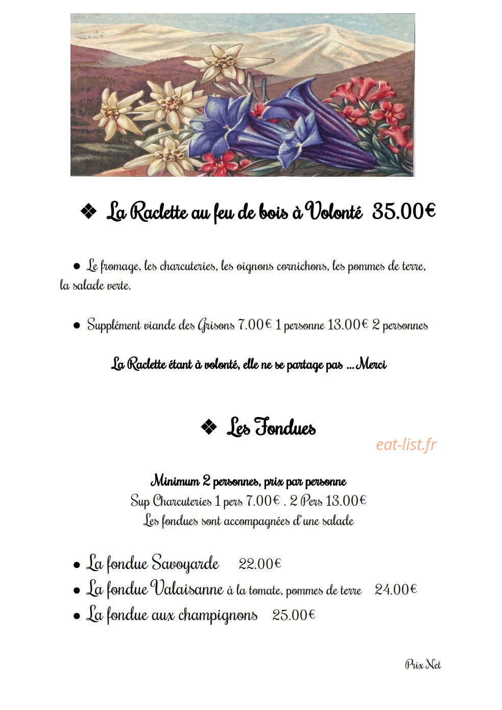 Auberge Nemoz — carte page 3