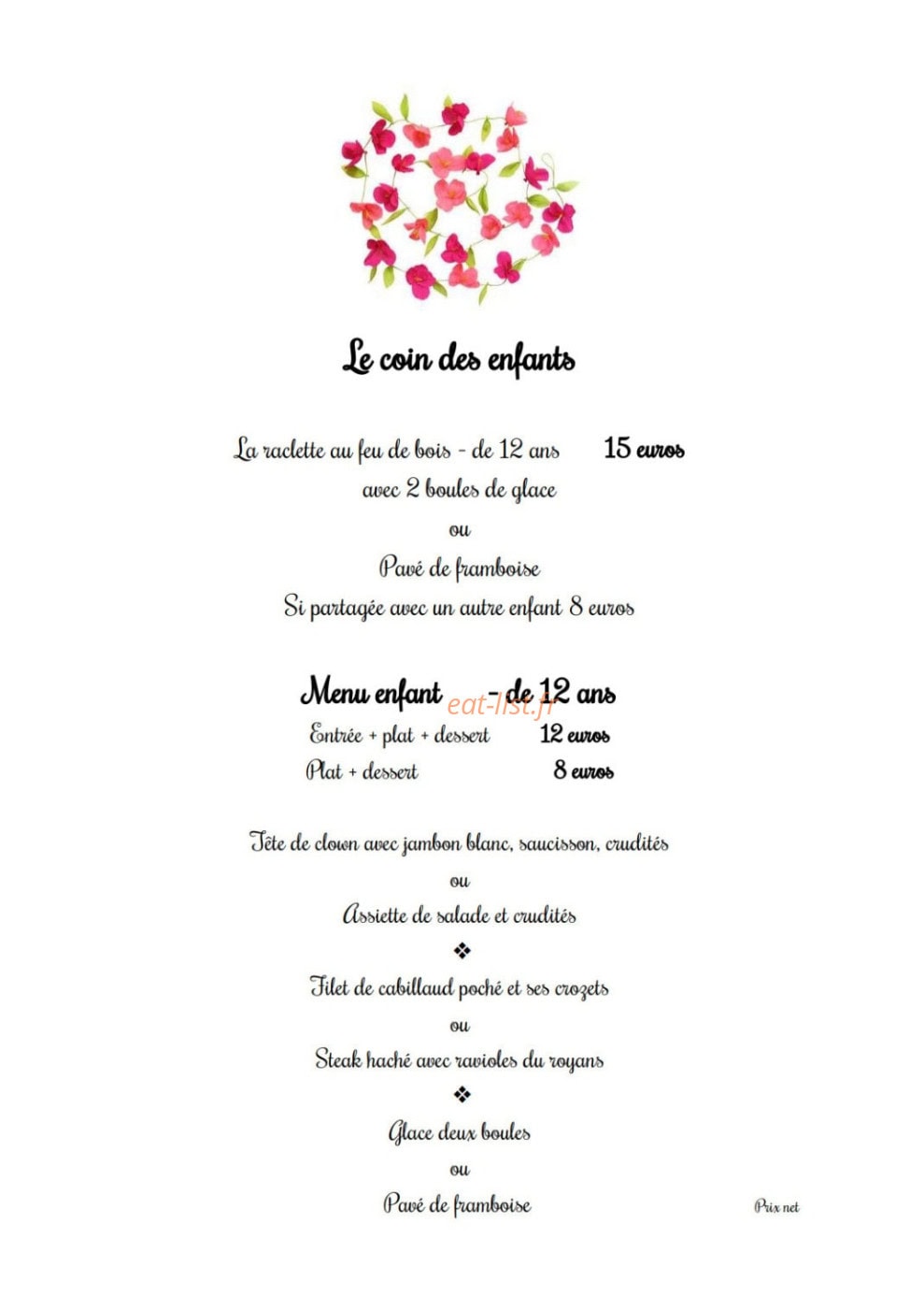 Auberge Nemoz — carte page 9