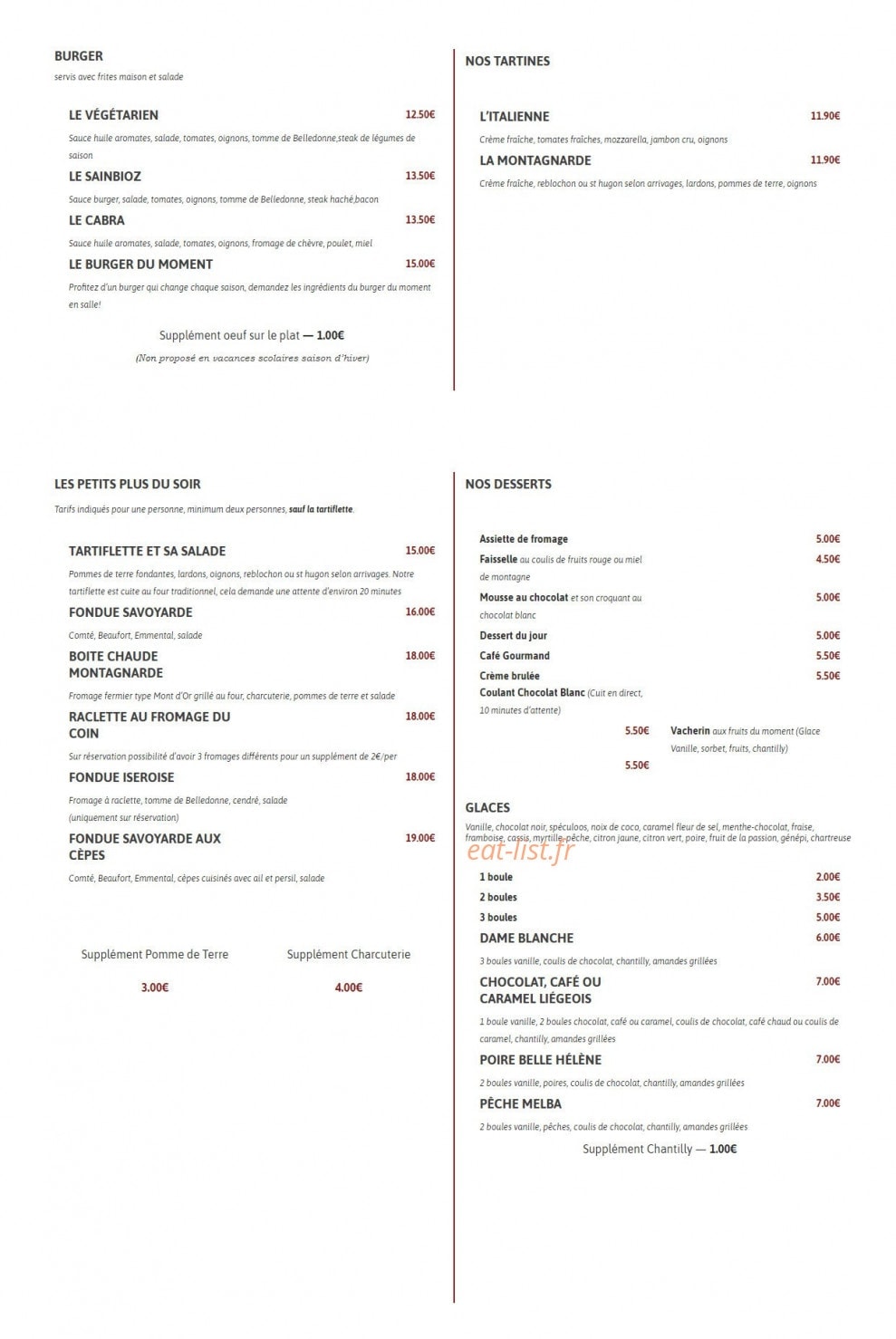 Le Sainbioz — carte page 2