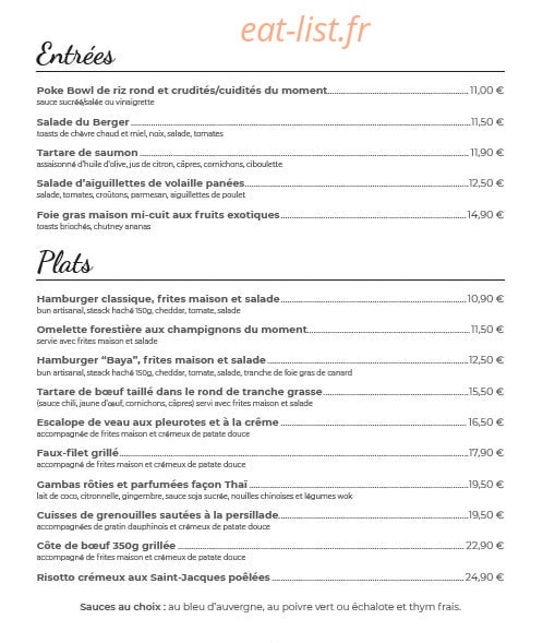 Le Baya — carte page 2