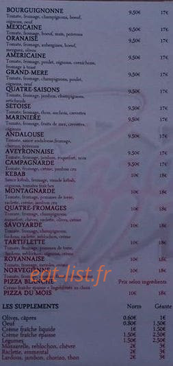 Hop Pizza — carte page 2