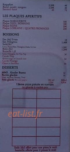 Hop Pizza — carte page 3