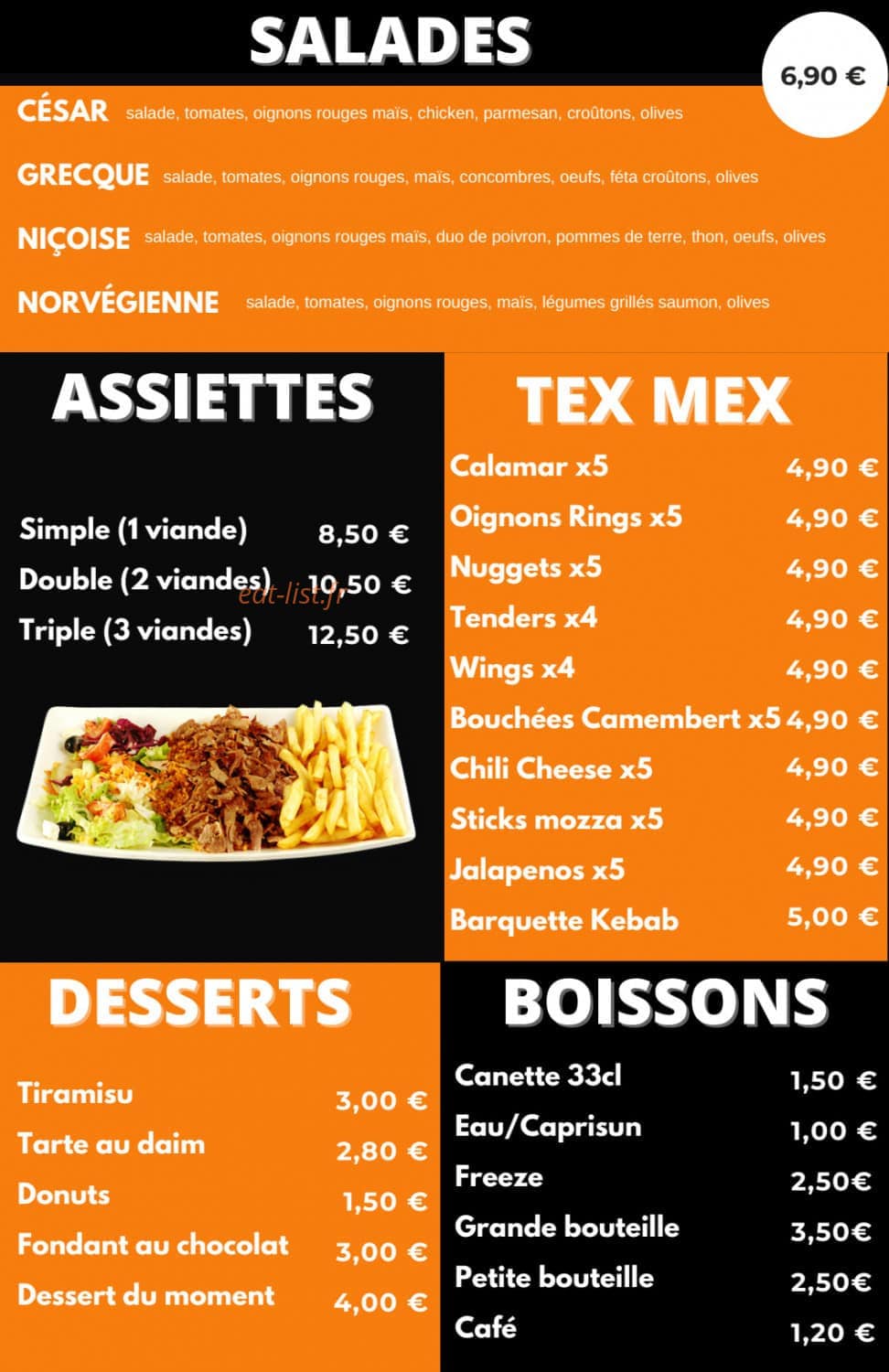Le 213 Food — carte page 2