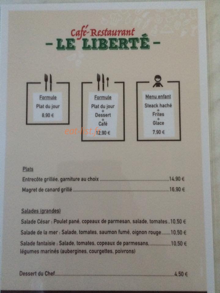 Le liberté — carte page 1
