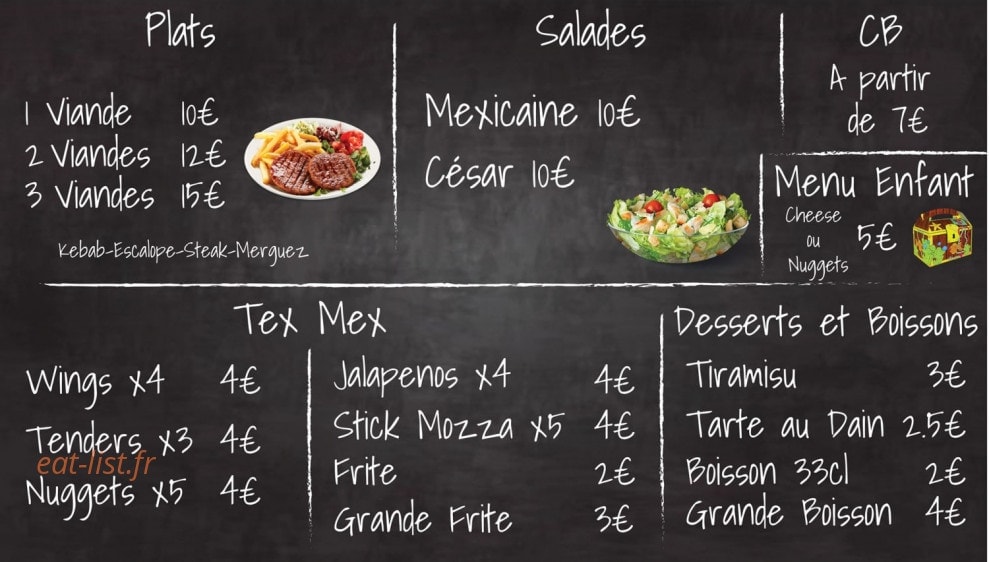 Top Tacos — carte page 2