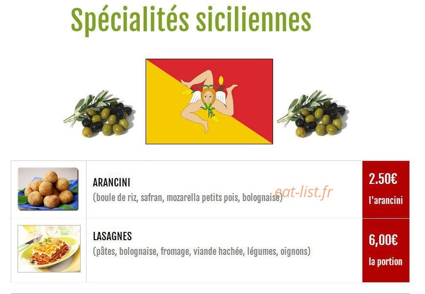 Carte et menu de Aldente à Les Avenières Veyrins-Thuellin — Les spécialités siciliennes