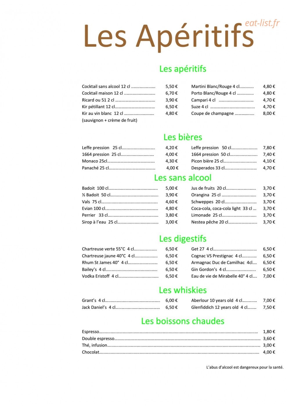 La Table Gourmande — carte page 3