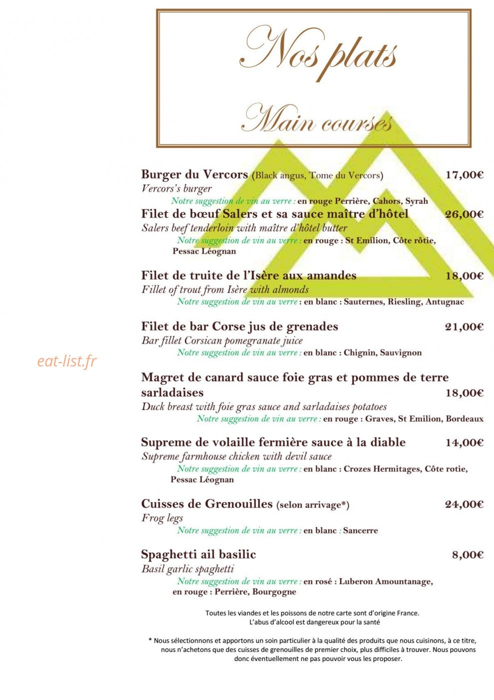 La Table Gourmande — carte page 5