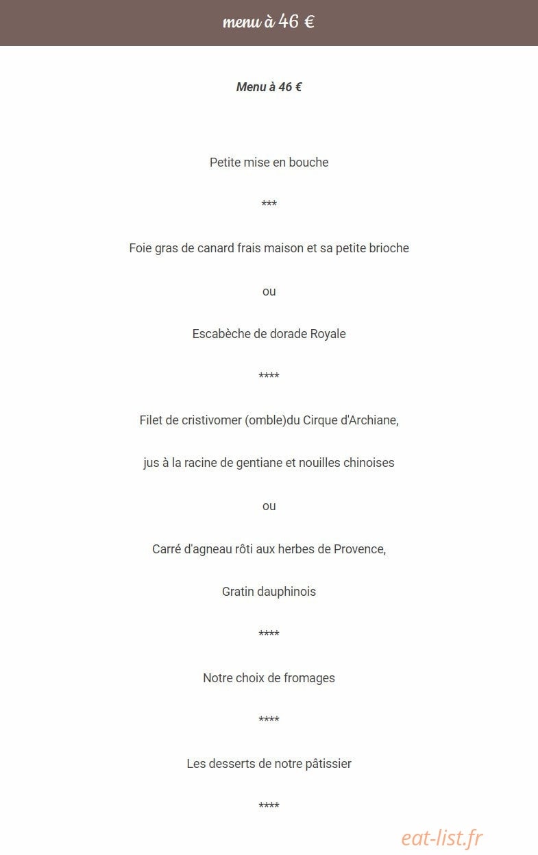 Le Chalet — carte page 5