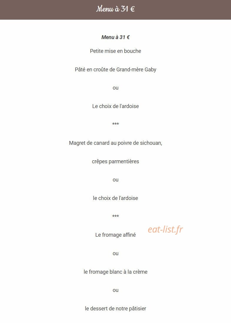 Le Chalet — carte page 3