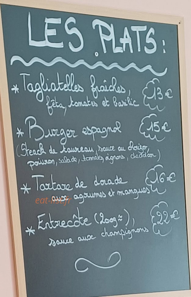 La Table De Lala — carte page 1