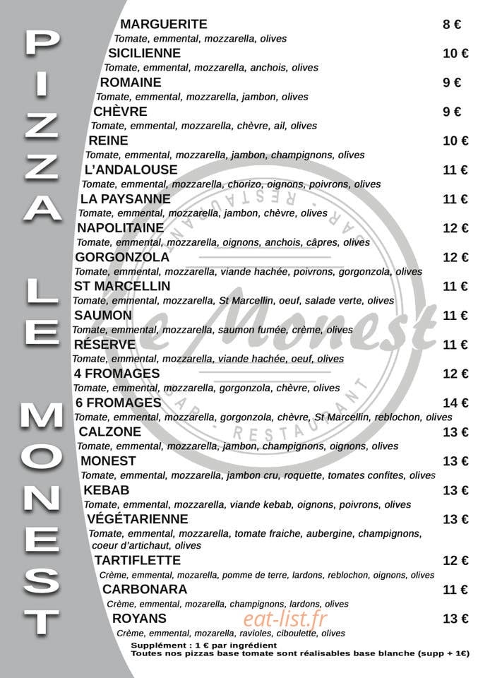 "Le Monest" — carte page 1