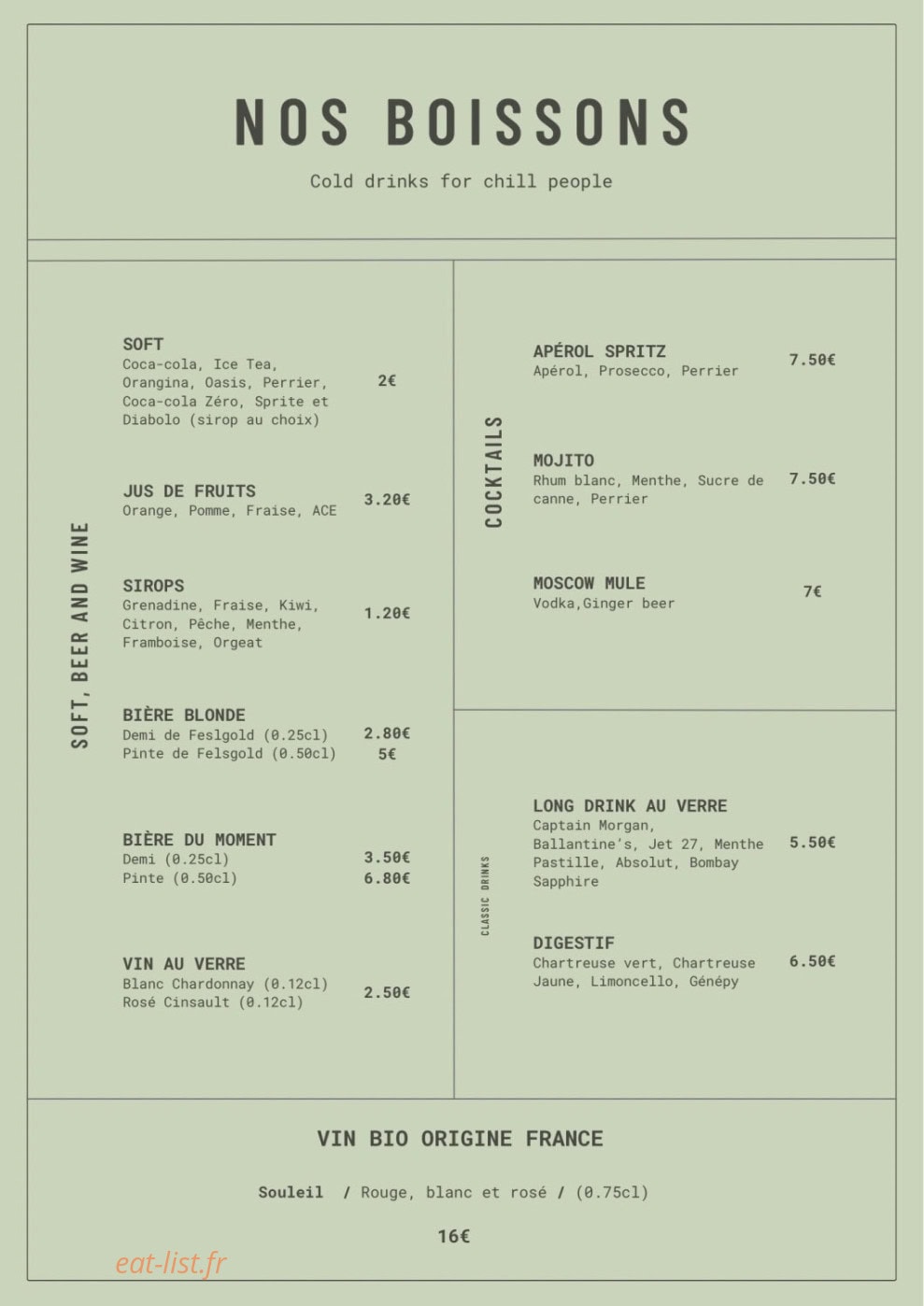 Tommy’s Burger — carte page 4