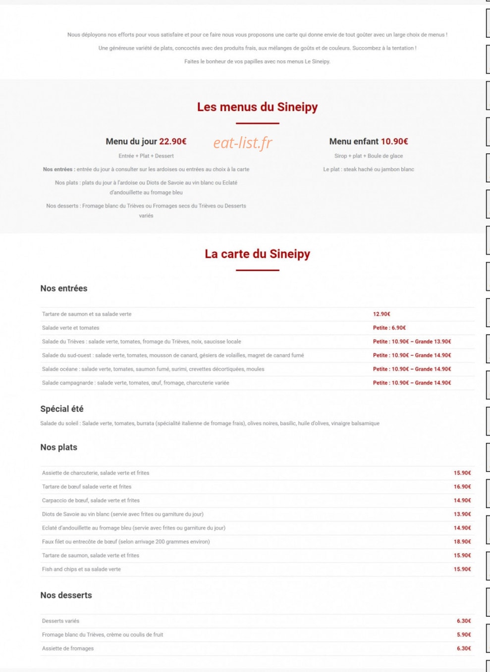 Le Sineipy — carte page 1
