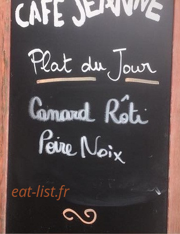 Chez Jeanne — carte page 1