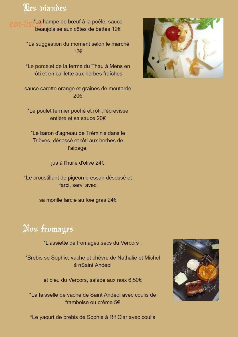 Au Sans Souci — carte page 2