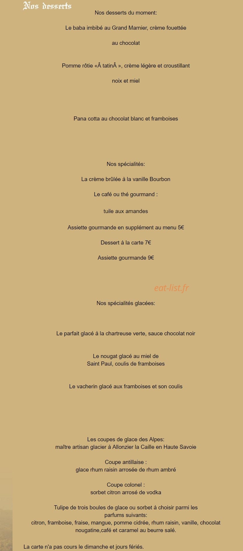Au Sans Souci — carte page 3