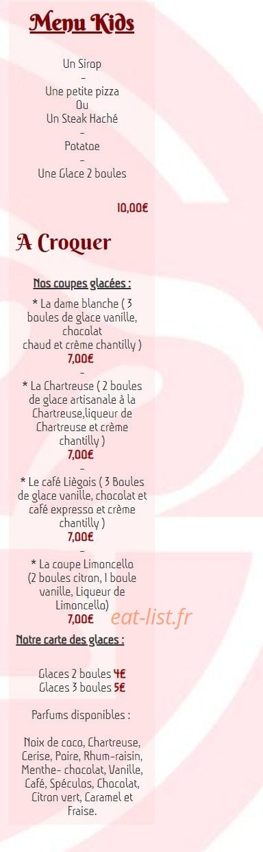 Restaurant L'Ins'Temps — carte page 2