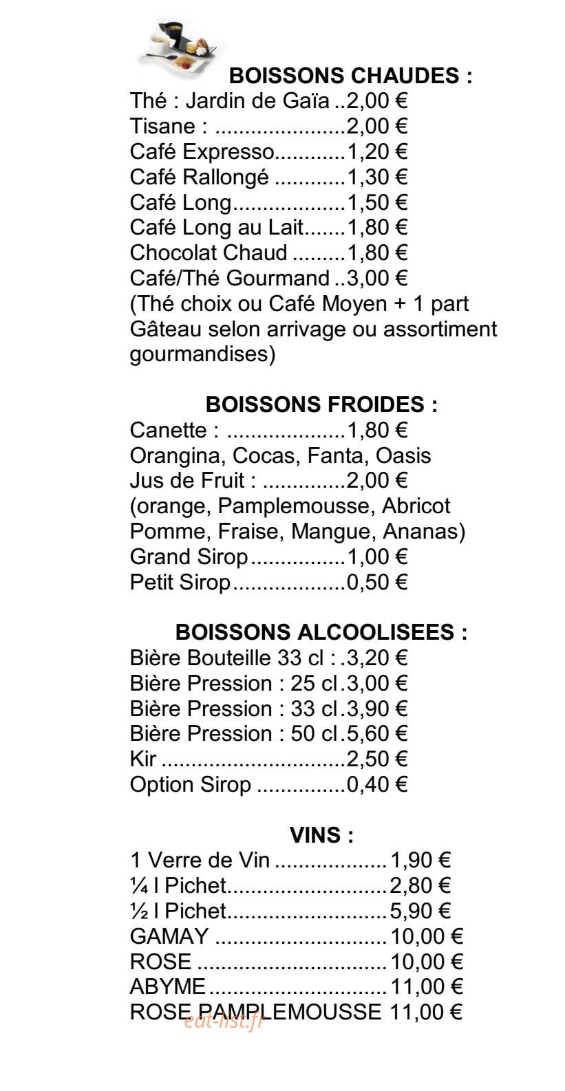 Snack A Pleine Dent — carte page 1