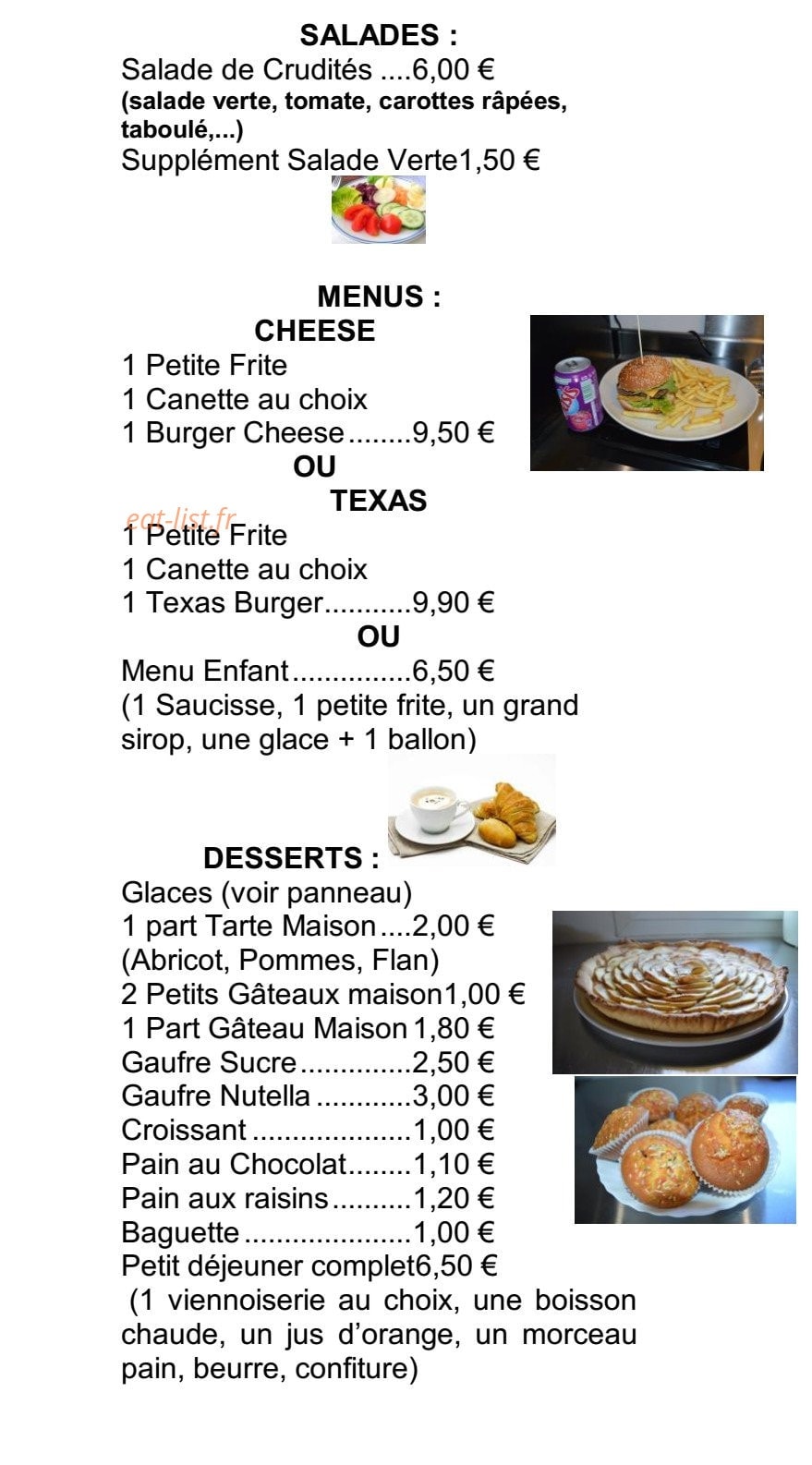 Snack A Pleine Dent — carte page 3