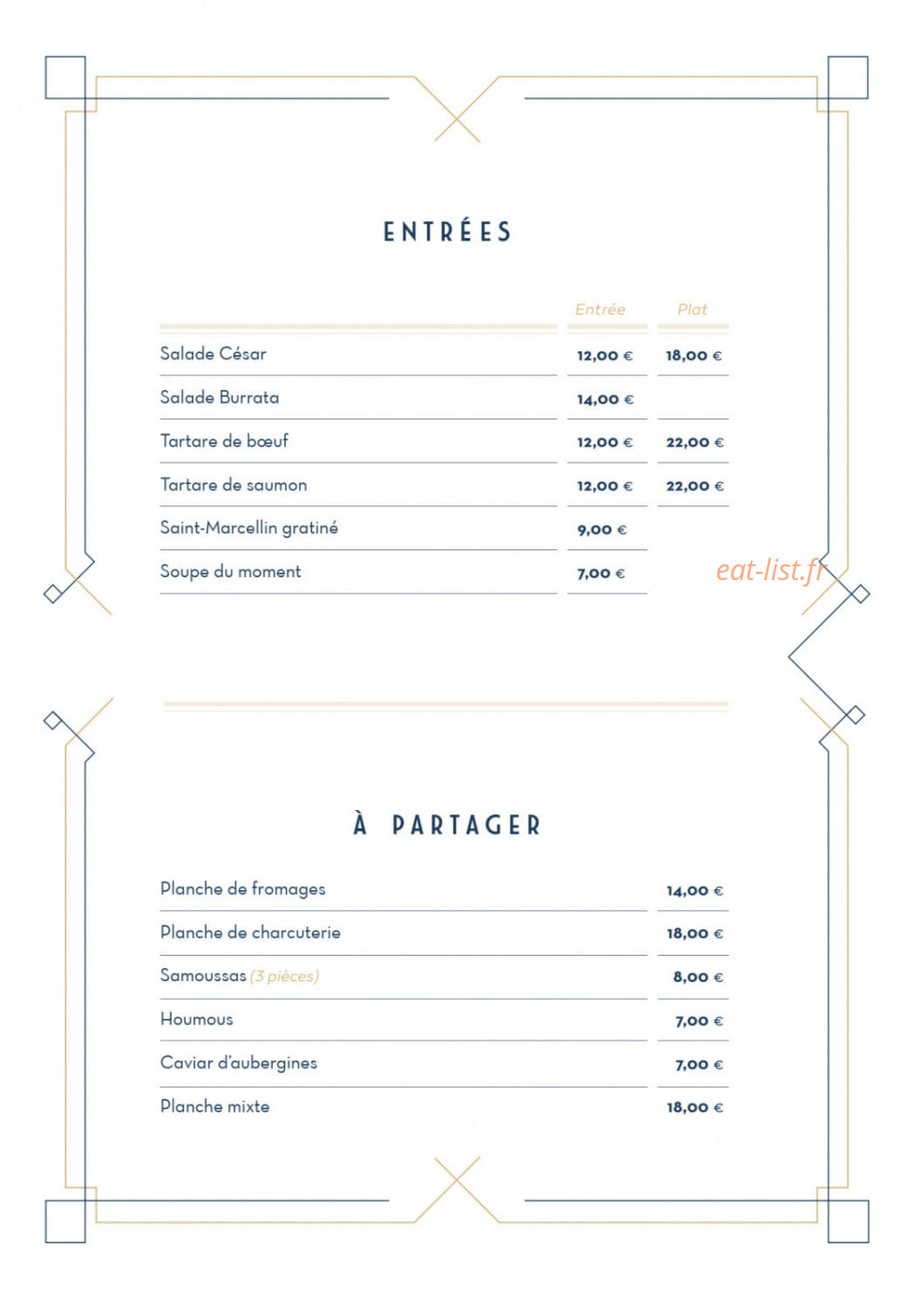 Brasserie Gouzig — carte page 2