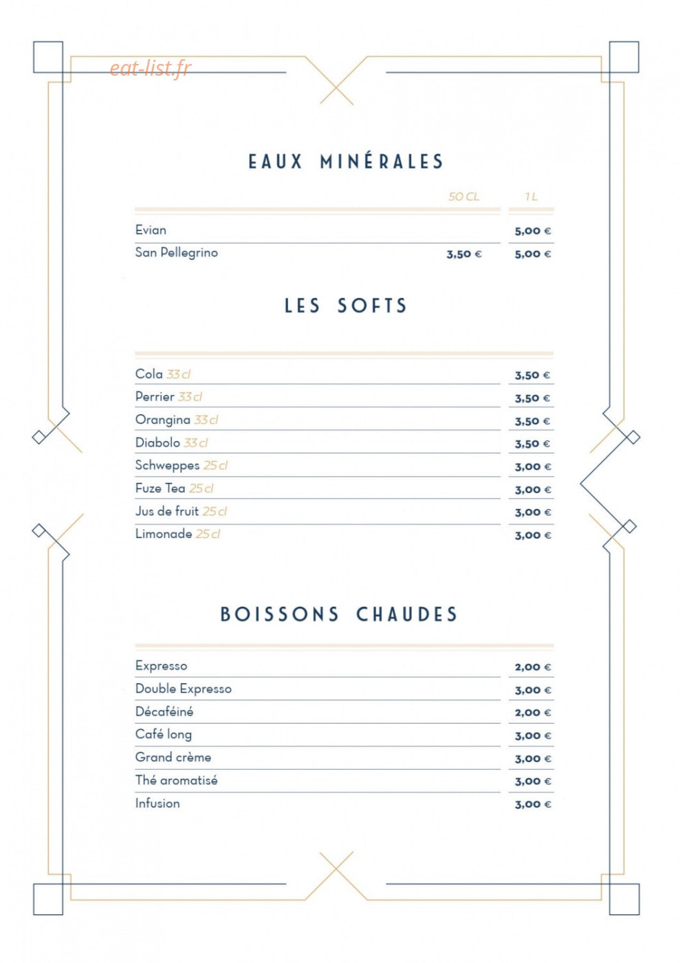 Brasserie Gouzig — carte page 7