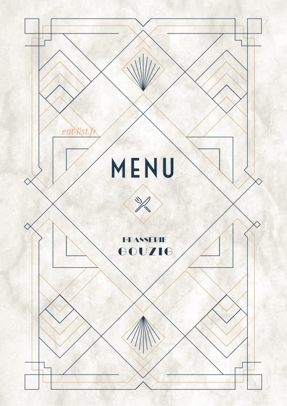 Brasserie Gouzig — carte page 1