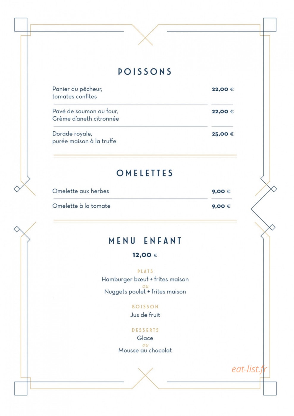 Brasserie Gouzig — carte page 4