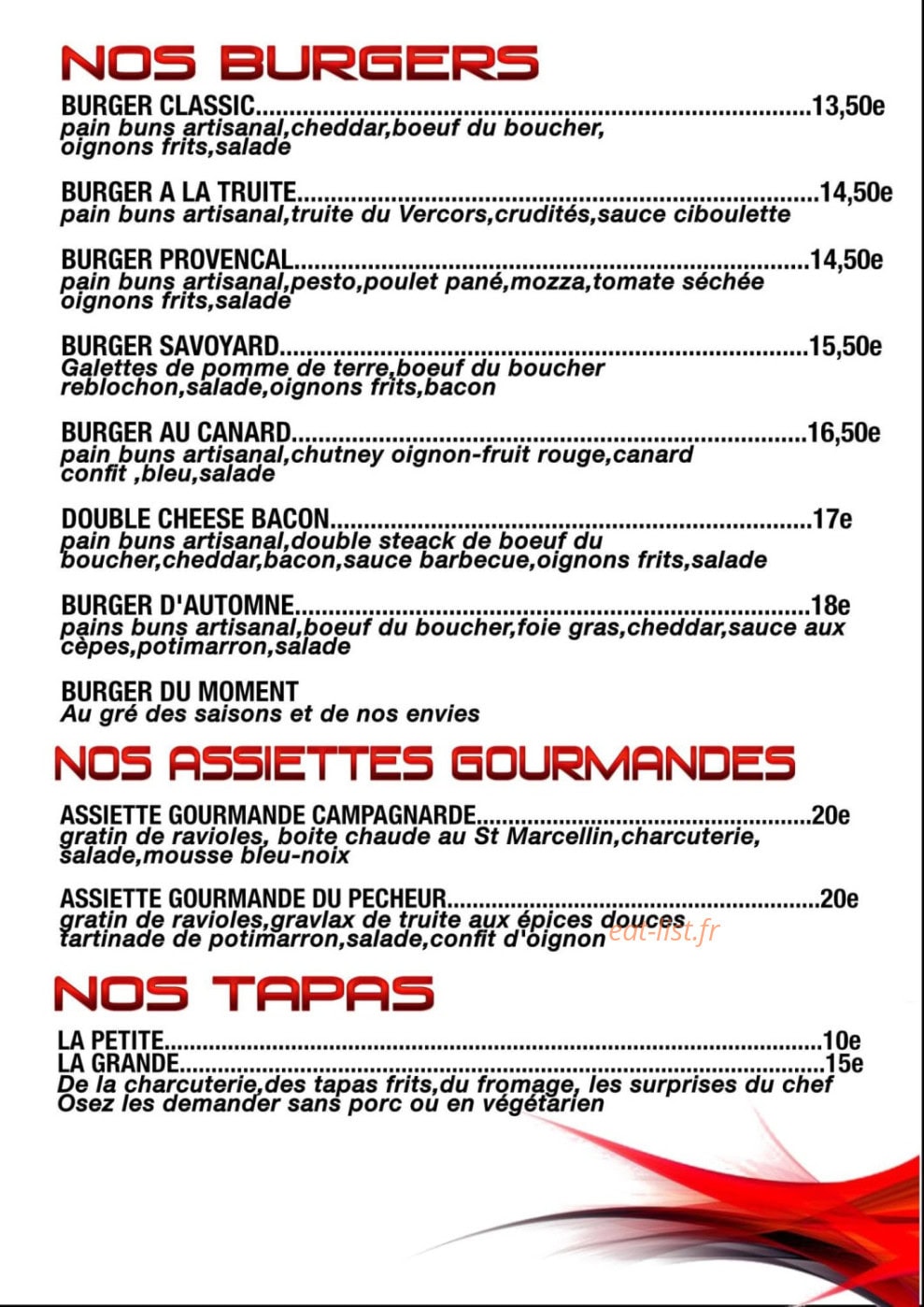 Le Beale Street — carte page 1