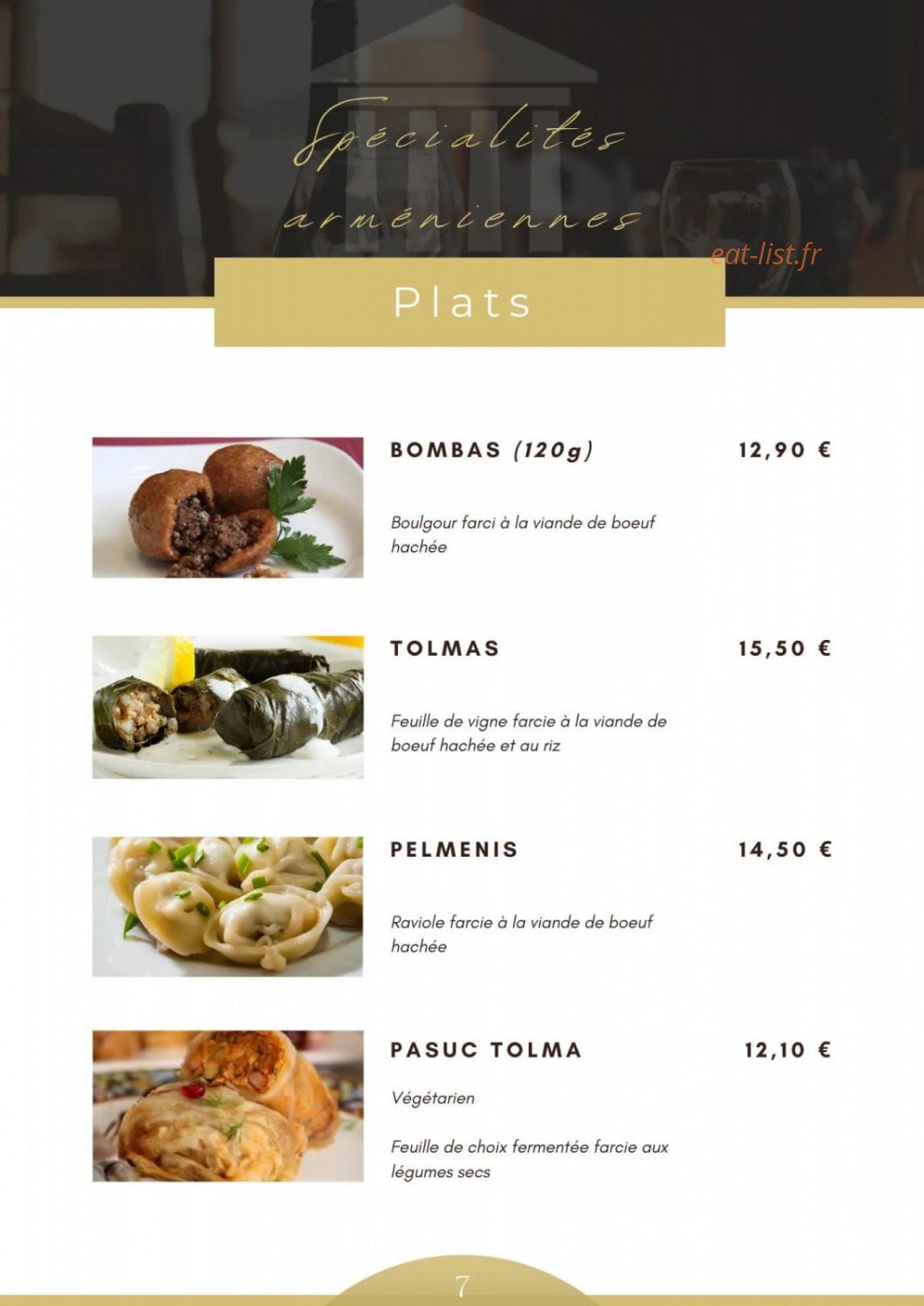 Garni — carte page 3