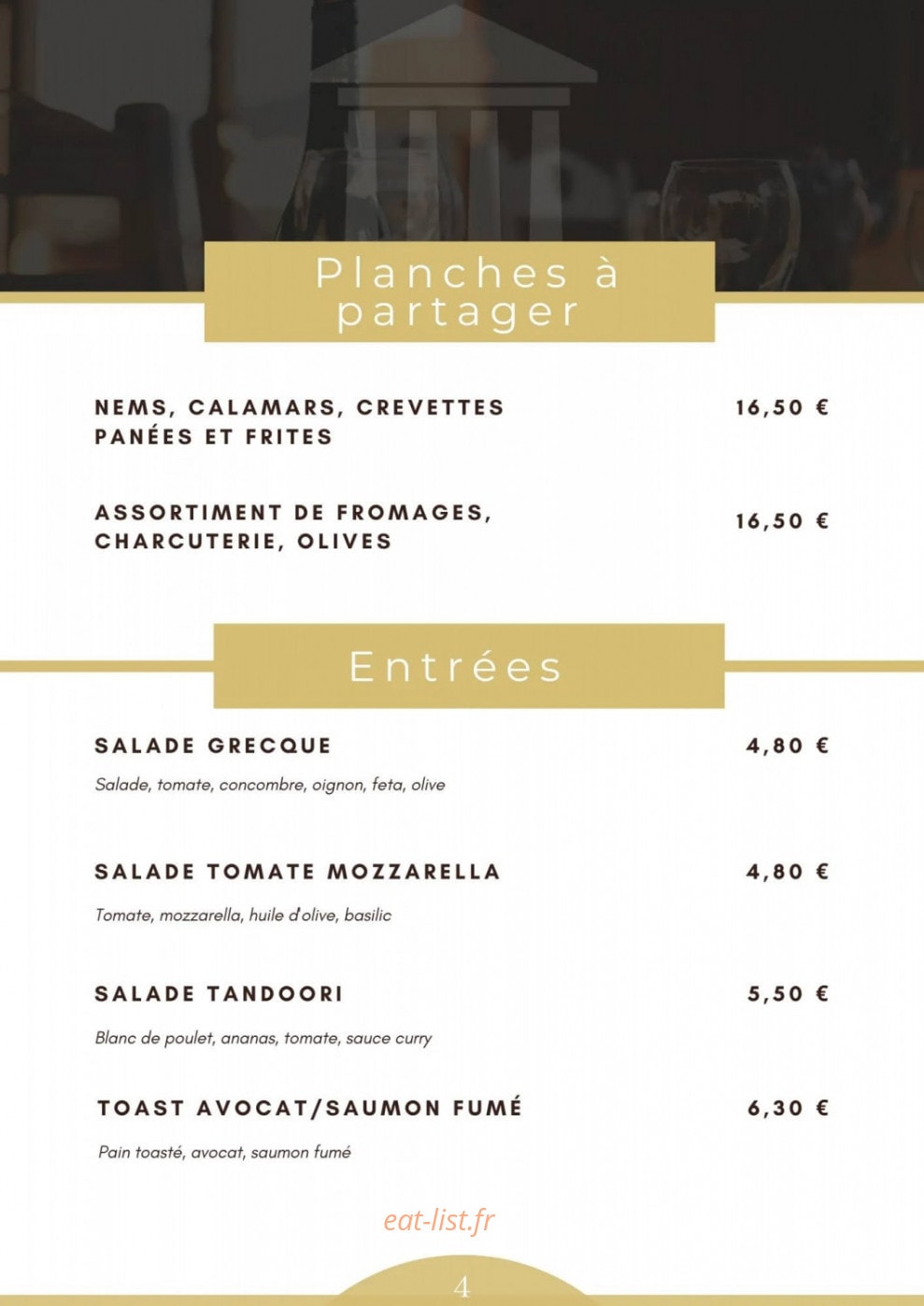 Garni — carte page 2