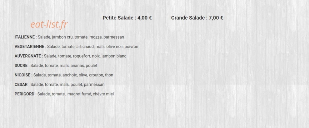Top Pizza — carte page 9