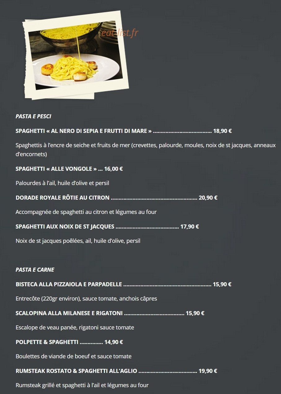 Trattoria Bella — carte page 6