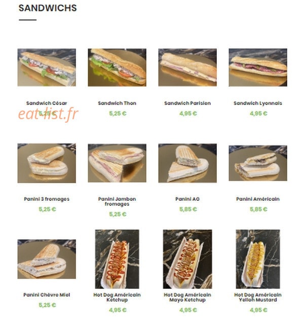 L'Arrêt Gourmand — carte page 4
